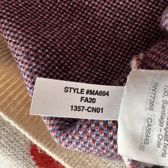 Madewell Cherry Jacquard Pullover Sweater Heather Cement Size Extra Small XS - Picture 7 of 7